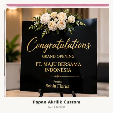 Papan Bunga Akrilik Plaza Senayan